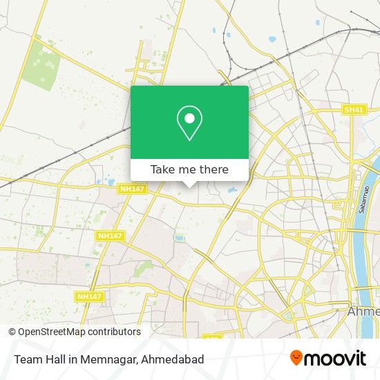 Team Hall in Memnagar map