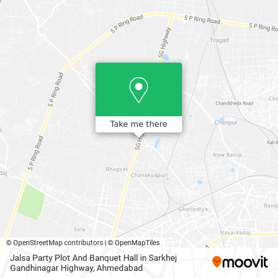 Jalsa Party Plot And Banquet Hall in Sarkhej Gandhinagar Highway map