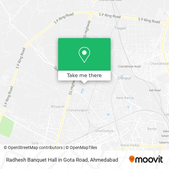 Radhesh Banquet Hall in Gota Road map