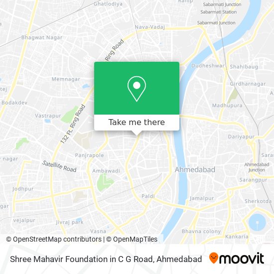 Shree Mahavir Foundation in C G Road map