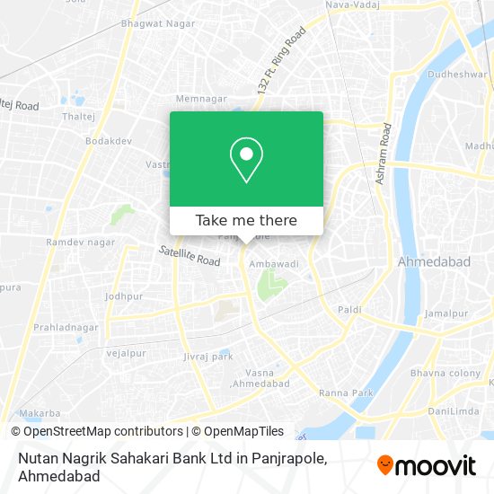 Nutan Nagrik Sahakari Bank Ltd in Panjrapole map