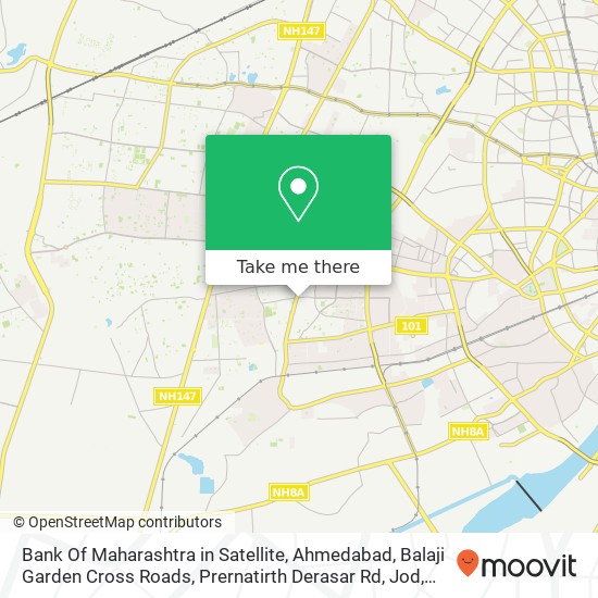 Bank Of Maharashtra in Satellite, Ahmedabad, Balaji Garden Cross Roads, Prernatirth Derasar Rd, Jod map
