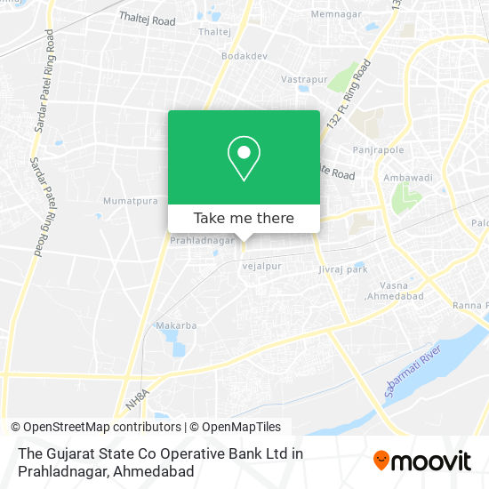 The Gujarat State Co Operative Bank Ltd in Prahladnagar map
