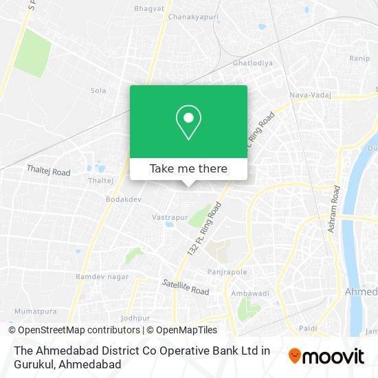 The Ahmedabad District Co Operative Bank Ltd in Gurukul map