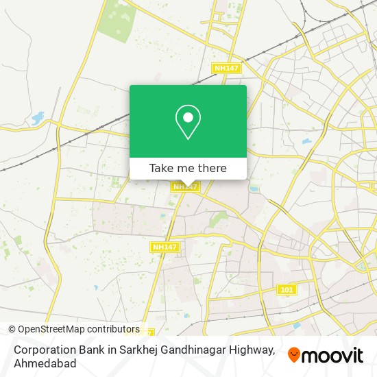 Corporation Bank in Sarkhej Gandhinagar Highway map