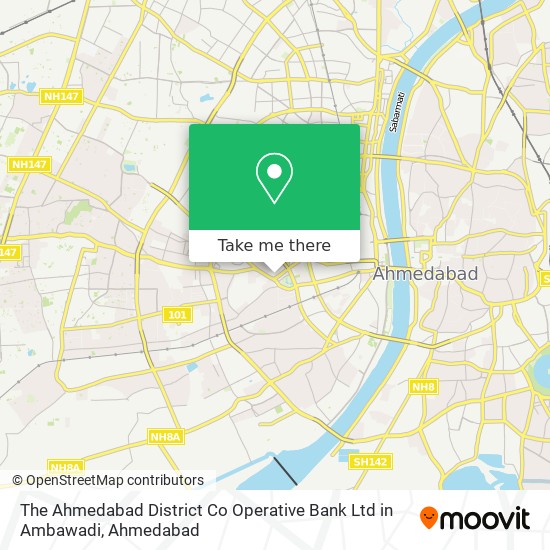 The Ahmedabad District Co Operative Bank Ltd in Ambawadi map