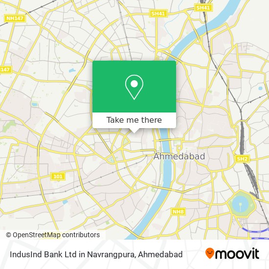 IndusInd Bank Ltd in Navrangpura map