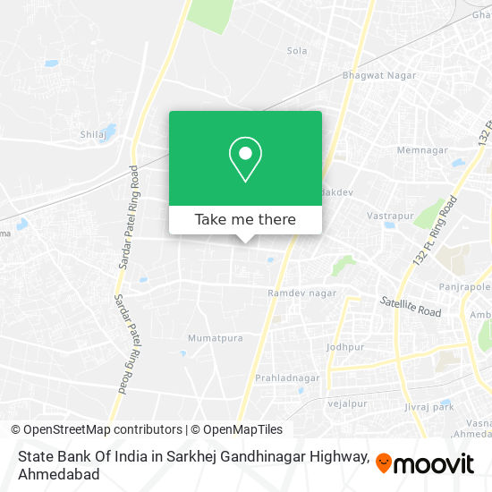 State Bank Of India in Sarkhej Gandhinagar Highway map