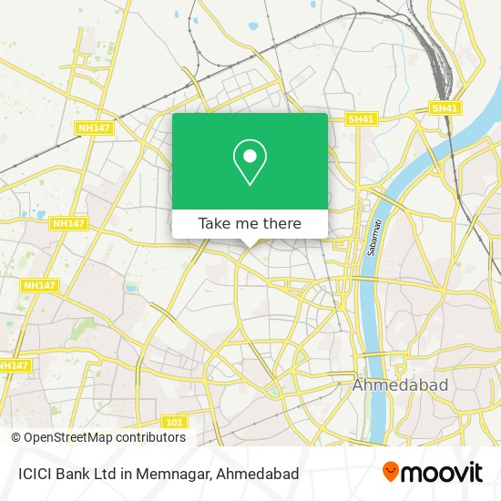 ICICI Bank Ltd in Memnagar map