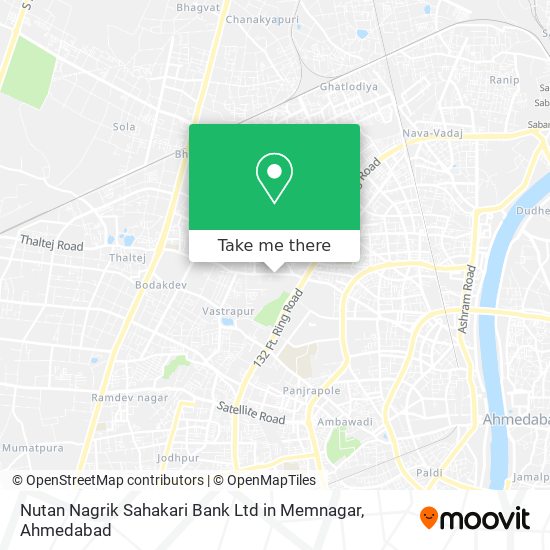 Nutan Nagrik Sahakari Bank Ltd in Memnagar map