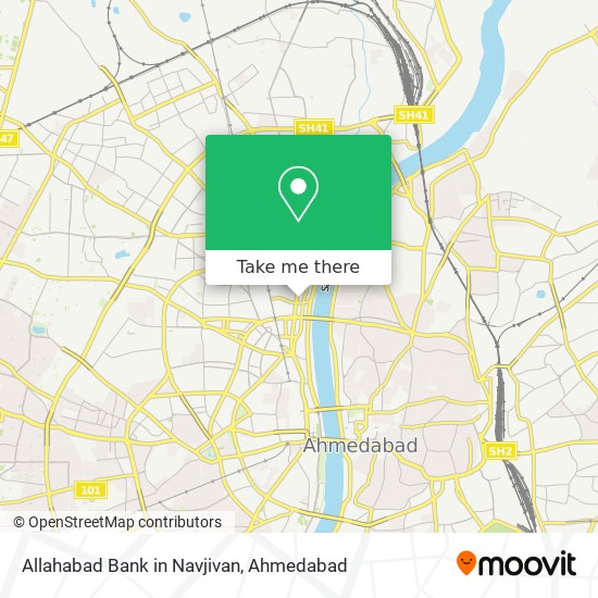 Allahabad Bank in Navjivan map