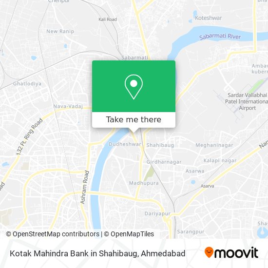 Kotak Mahindra Bank in Shahibaug map