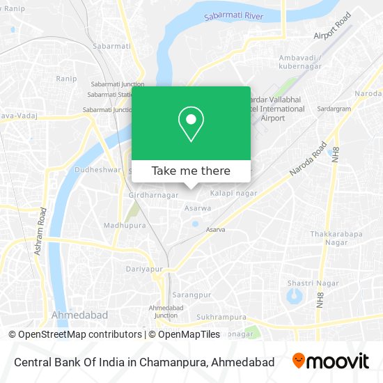 Central Bank Of India in Chamanpura map