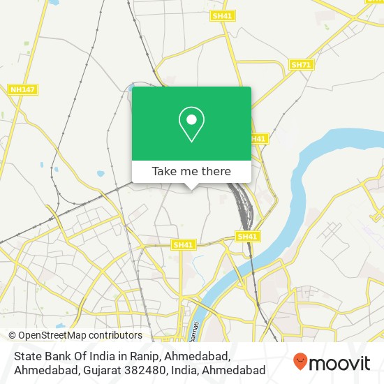 State Bank Of India in Ranip, Ahmedabad, Ahmedabad, Gujarat 382480, India map