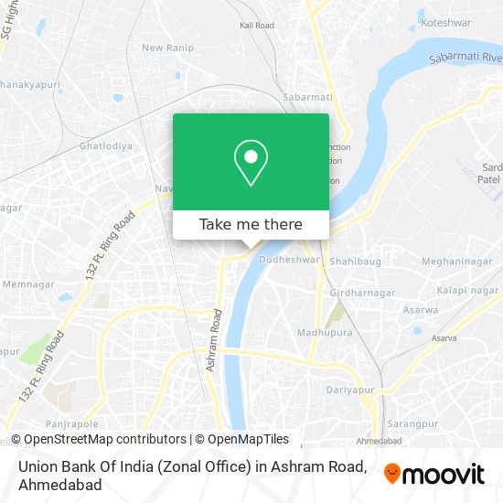 Union Bank Of India (Zonal Office) in Ashram Road map