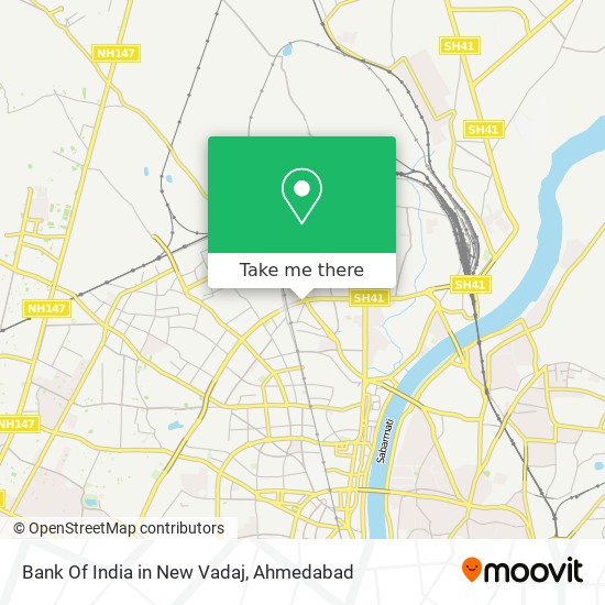 Bank Of India in New Vadaj map