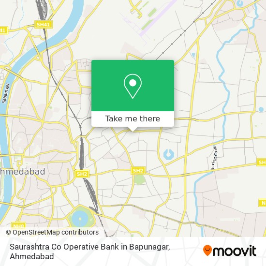 Saurashtra Co Operative Bank in Bapunagar map