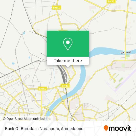 Bank Of Baroda in Naranpura map
