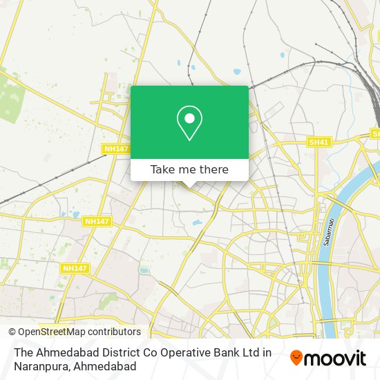 The Ahmedabad District Co Operative Bank Ltd in Naranpura map