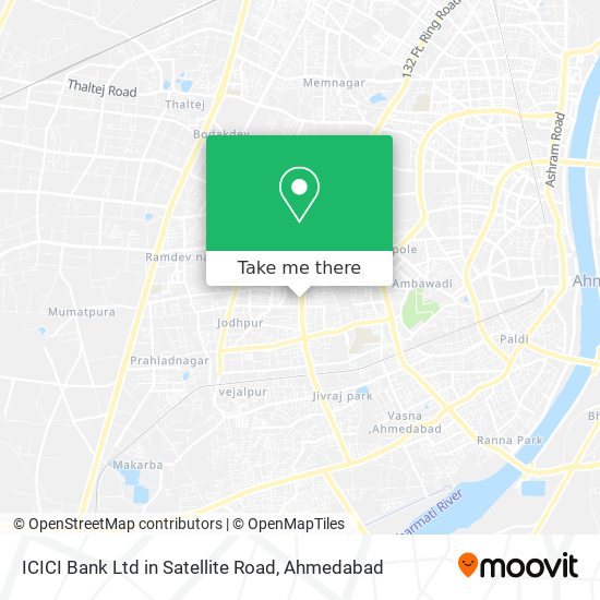 ICICI Bank Ltd in Satellite Road map