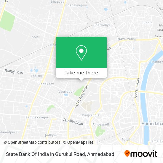 State Bank Of India in Gurukul Road map