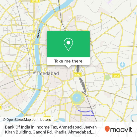 Bank Of India in Income Tax, Ahmedabad, Jeevan Kiran Building, Gandhi Rd, Khadia, Ahmedabad, Gujara map