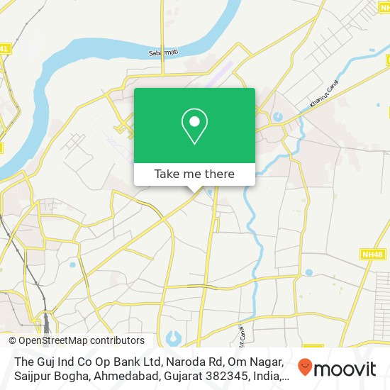 The Guj Ind Co Op Bank Ltd, Naroda Rd, Om Nagar, Saijpur Bogha, Ahmedabad, Gujarat 382345, India map