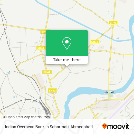 Indian Overseas Bank in Sabarmati map