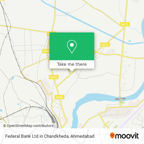 Federal Bank Ltd in Chandkheda map