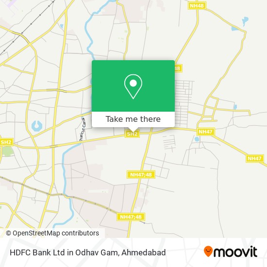 HDFC Bank Ltd in Odhav Gam map