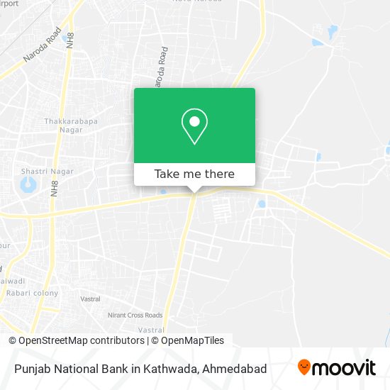 Punjab National Bank in Kathwada map