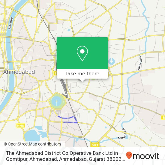 The Ahmedabad District Co Operative Bank Ltd in Gomtipur, Ahmedabad, Ahmedabad, Gujarat 380021, Ind map