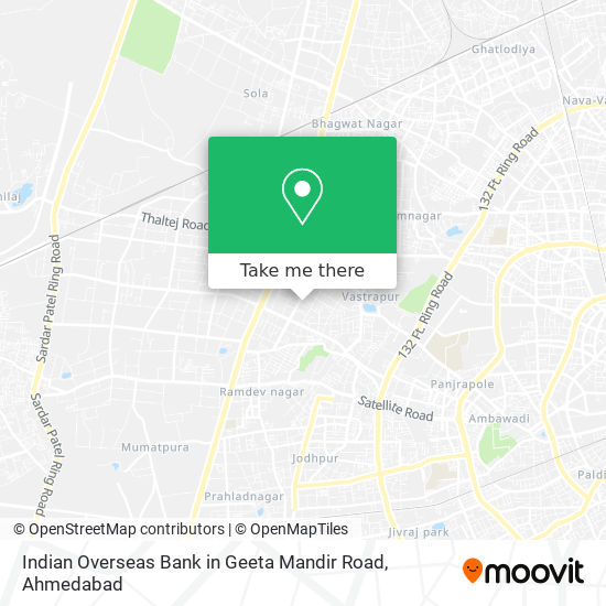 Indian Overseas Bank in Geeta Mandir Road map