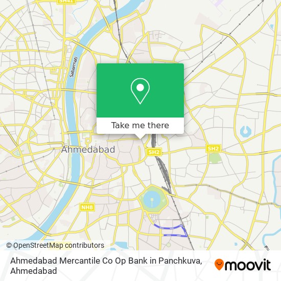 Ahmedabad Mercantile Co Op Bank in Panchkuva map