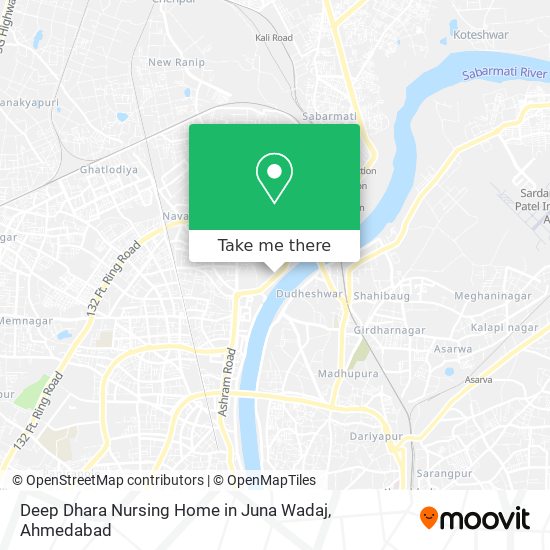 Deep Dhara Nursing Home in Juna Wadaj map