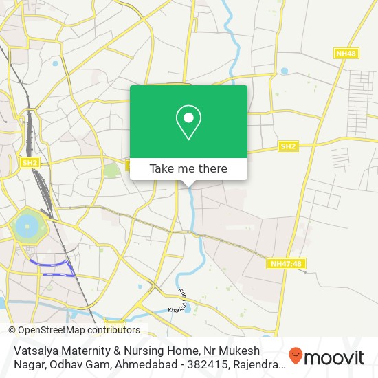 Vatsalya Maternity & Nursing Home, Nr Mukesh Nagar, Odhav Gam, Ahmedabad - 382415, Rajendra Park Ro map