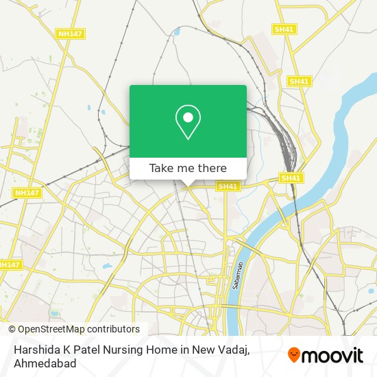Harshida K Patel Nursing Home in New Vadaj map
