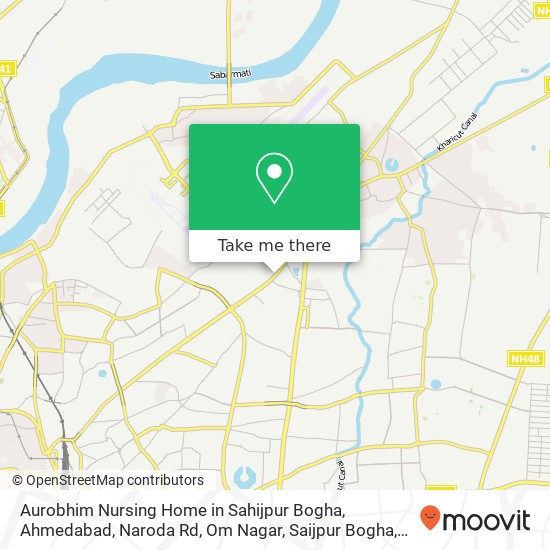 Aurobhim Nursing Home in Sahijpur Bogha, Ahmedabad, Naroda Rd, Om Nagar, Saijpur Bogha, Ahmedabad, map
