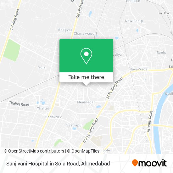 Sanjivani Hospital in Sola Road map