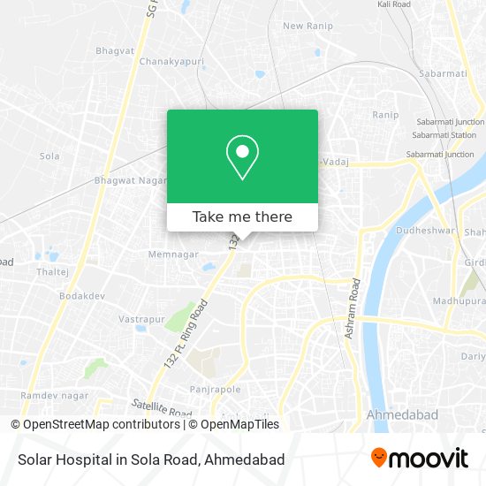 Solar Hospital in Sola Road map