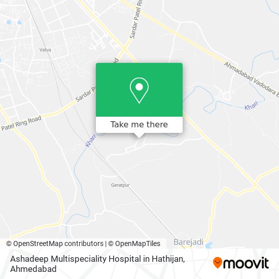 Ashadeep Multispeciality Hospital in Hathijan map