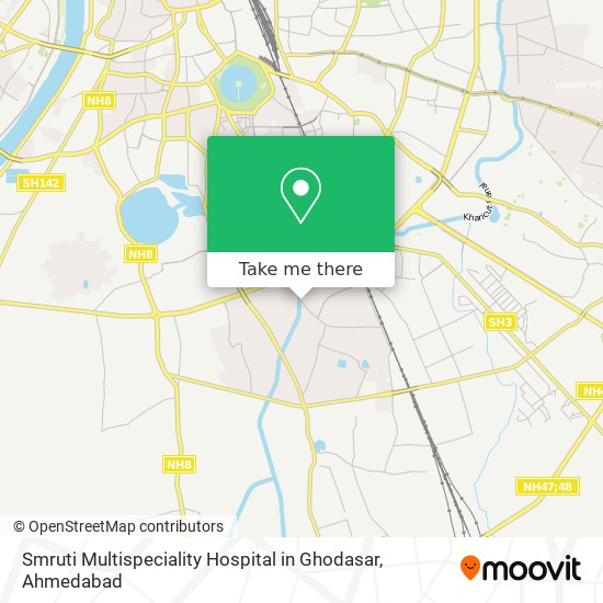 Smruti Multispeciality Hospital in Ghodasar map