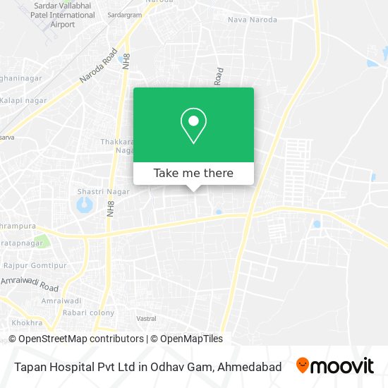 Tapan Hospital Pvt Ltd in Odhav Gam map