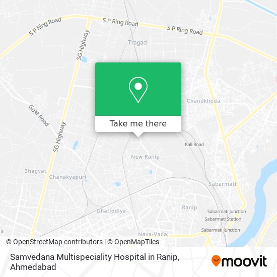 Samvedana Multispeciality Hospital in Ranip map