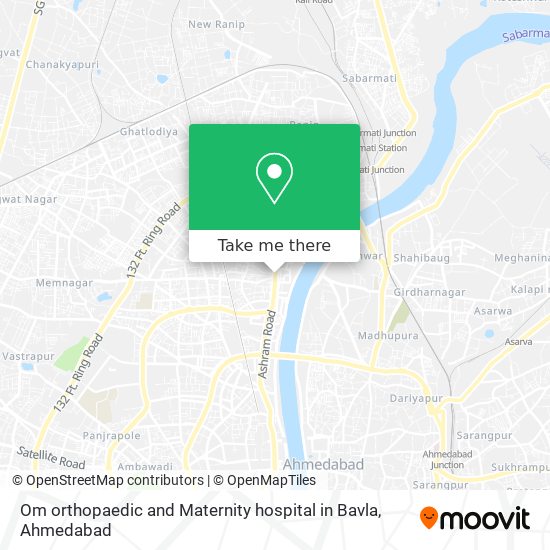 Om orthopaedic and Maternity hospital in Bavla map