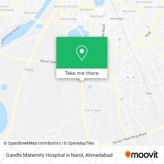 Gandhi Maternity Hospital in Narol map