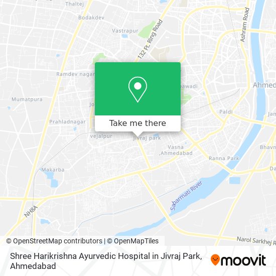 Shree Harikrishna Ayurvedic Hospital in Jivraj Park map