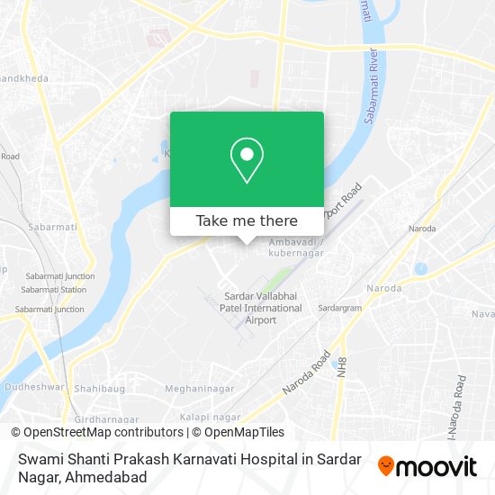 Swami Shanti Prakash Karnavati Hospital in Sardar Nagar map