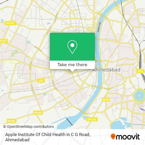 Apple Institute Of Child Health in C G Road map