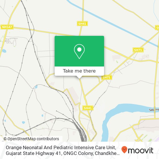 Orange Neonatal And Pediatric Intensive Care Unit, Gujarat State Highway 41, ONGC Colony, Chandkhed map